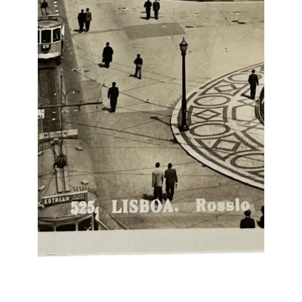 Vintage MId Century 1900s Ephemera RPPC Postcard Lisboa Portugal Franco Espana